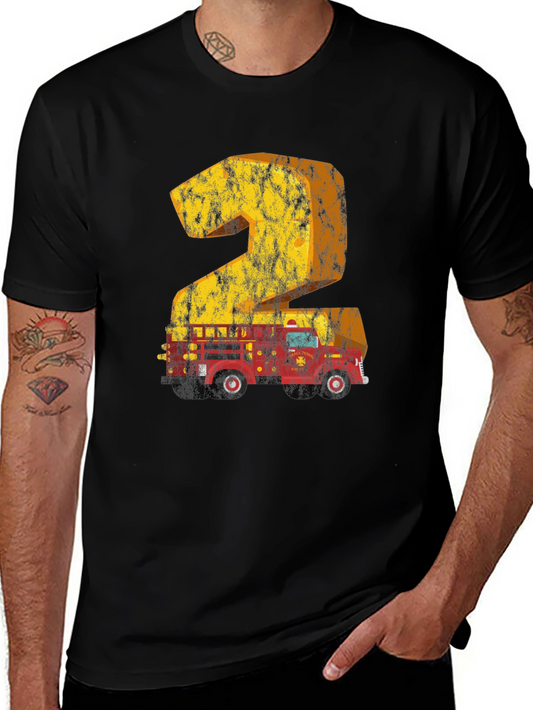 Firetruck 2nd Birthday T-Shirt