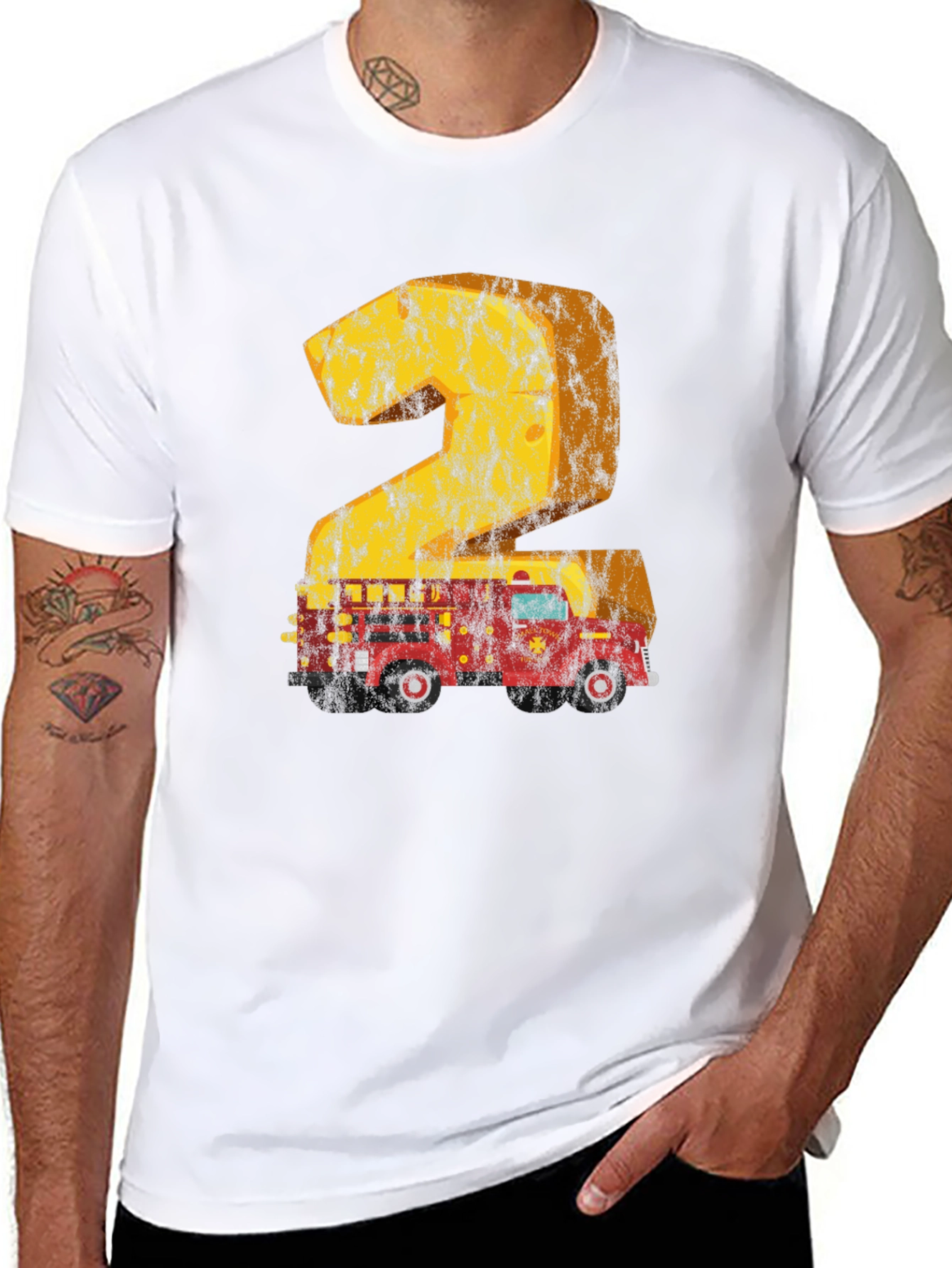 Firetruck 2nd Birthday T-Shirt