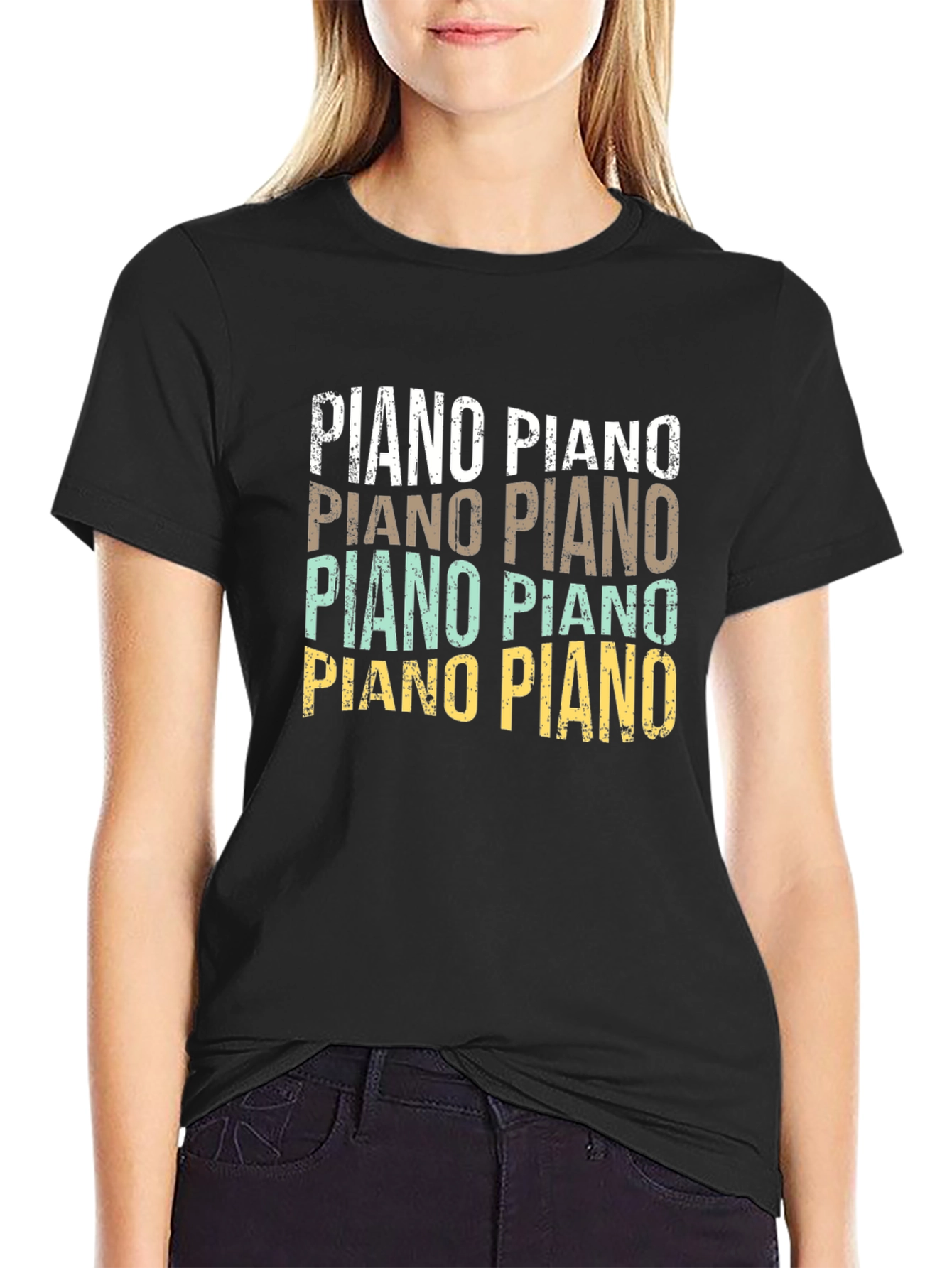 Piano Retro Style T-Shirt