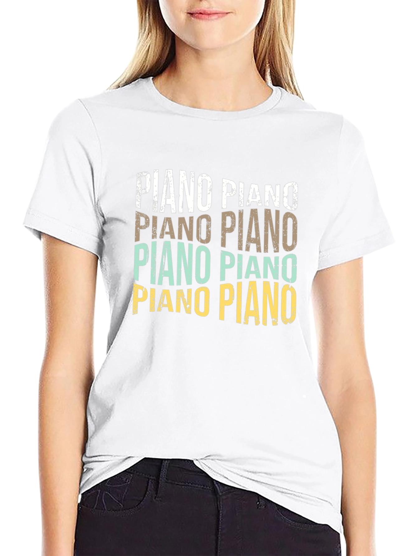 Piano Retro Style T-Shirt