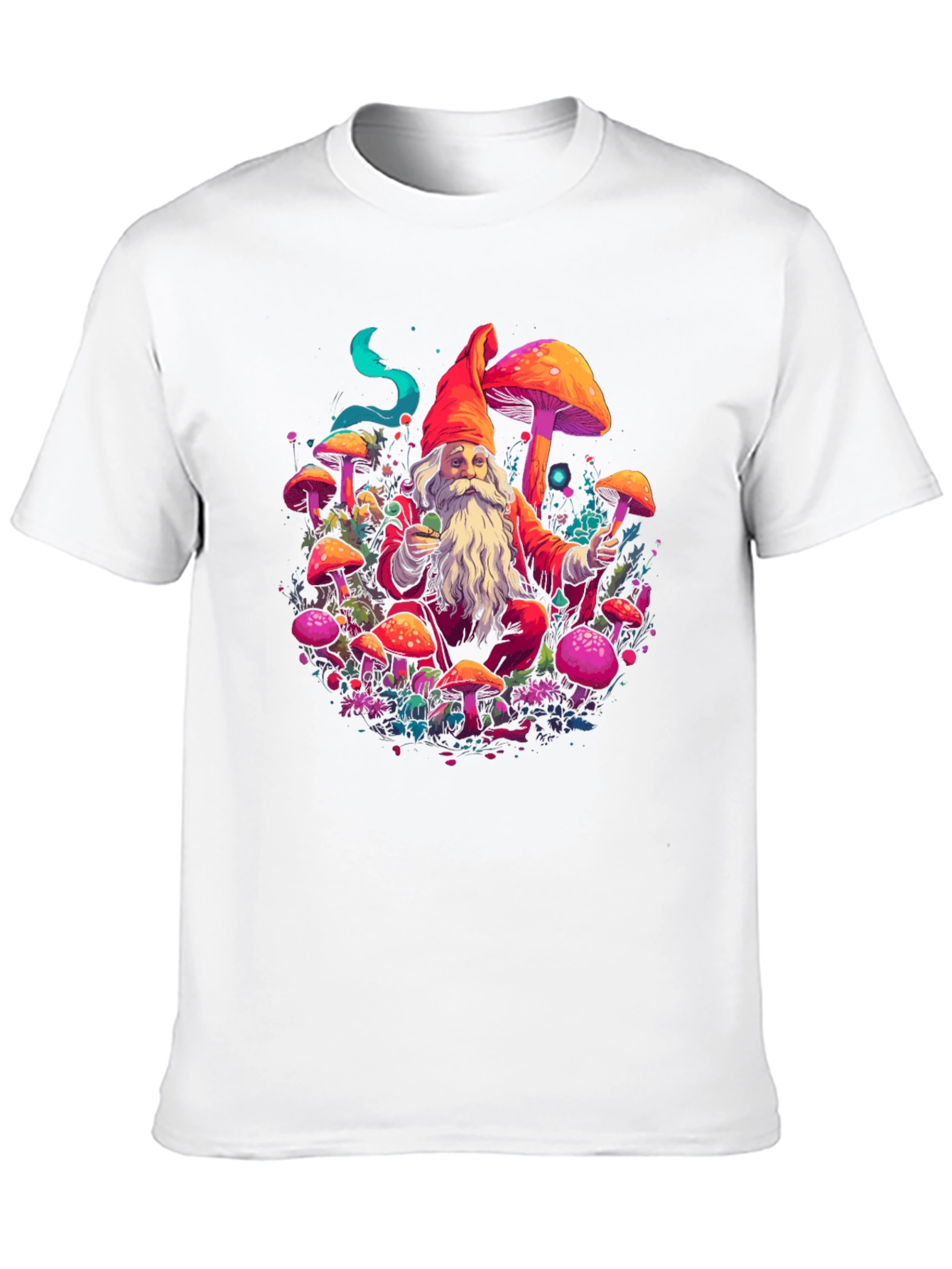 Mushroom Gnome Graphic Tee - Funky Design