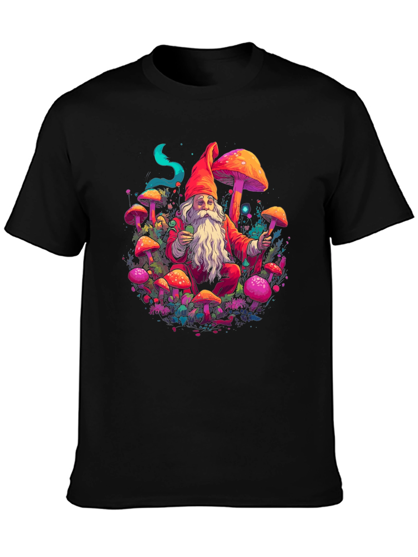 Mushroom Gnome Graphic Tee - Funky Design