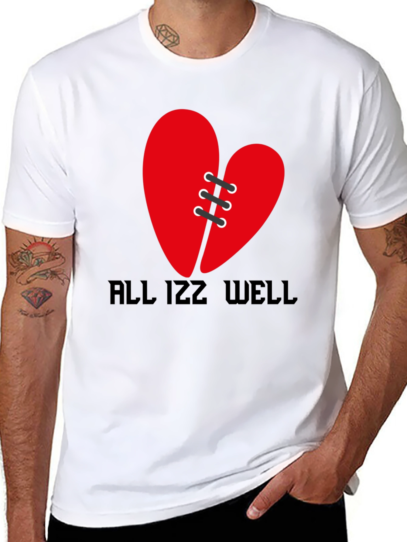 Mended Heart Graphic Tee - All Izz Well Shirt