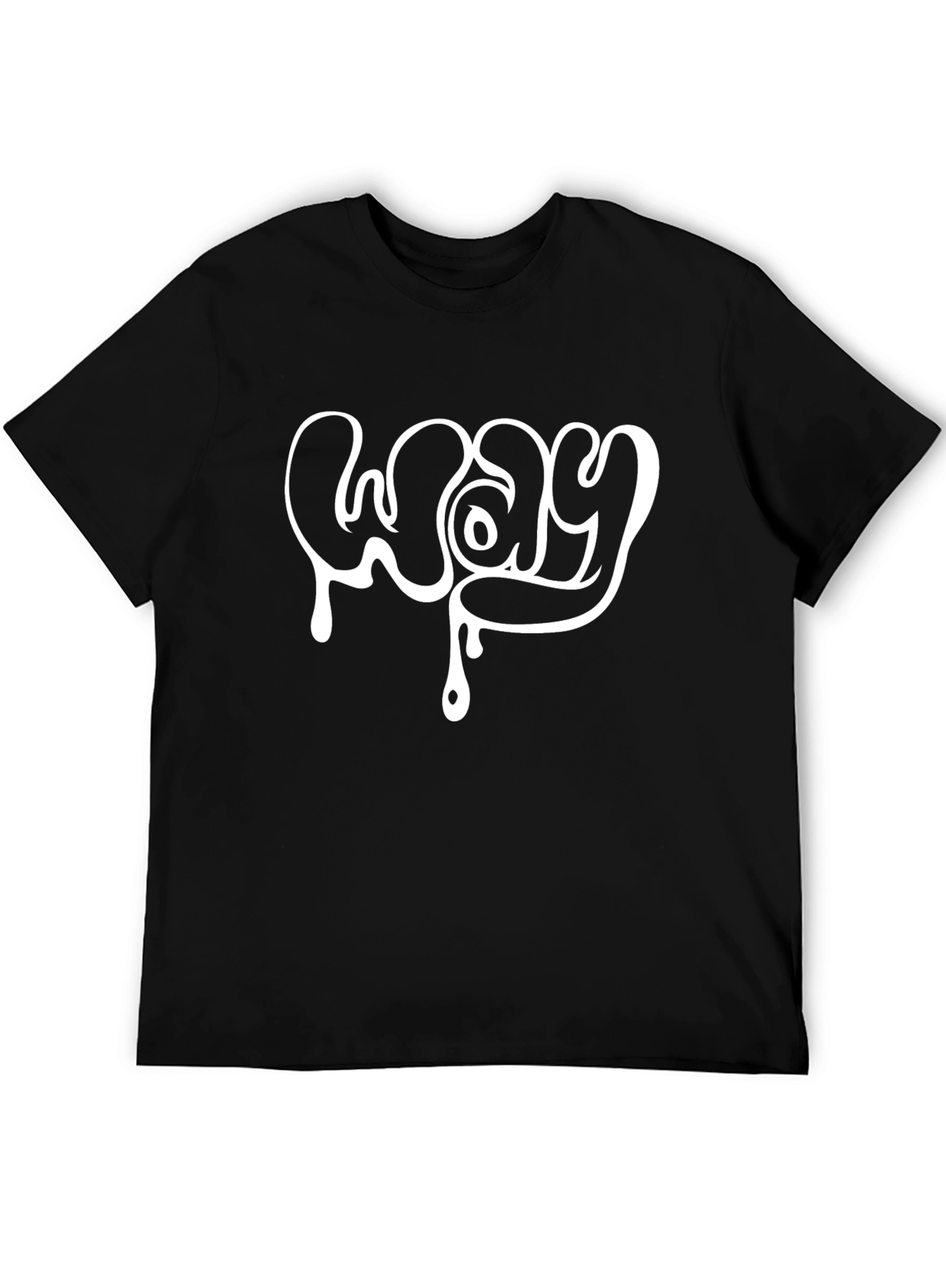 Dripping WAY Graphic Tee - Black Cotton Blend