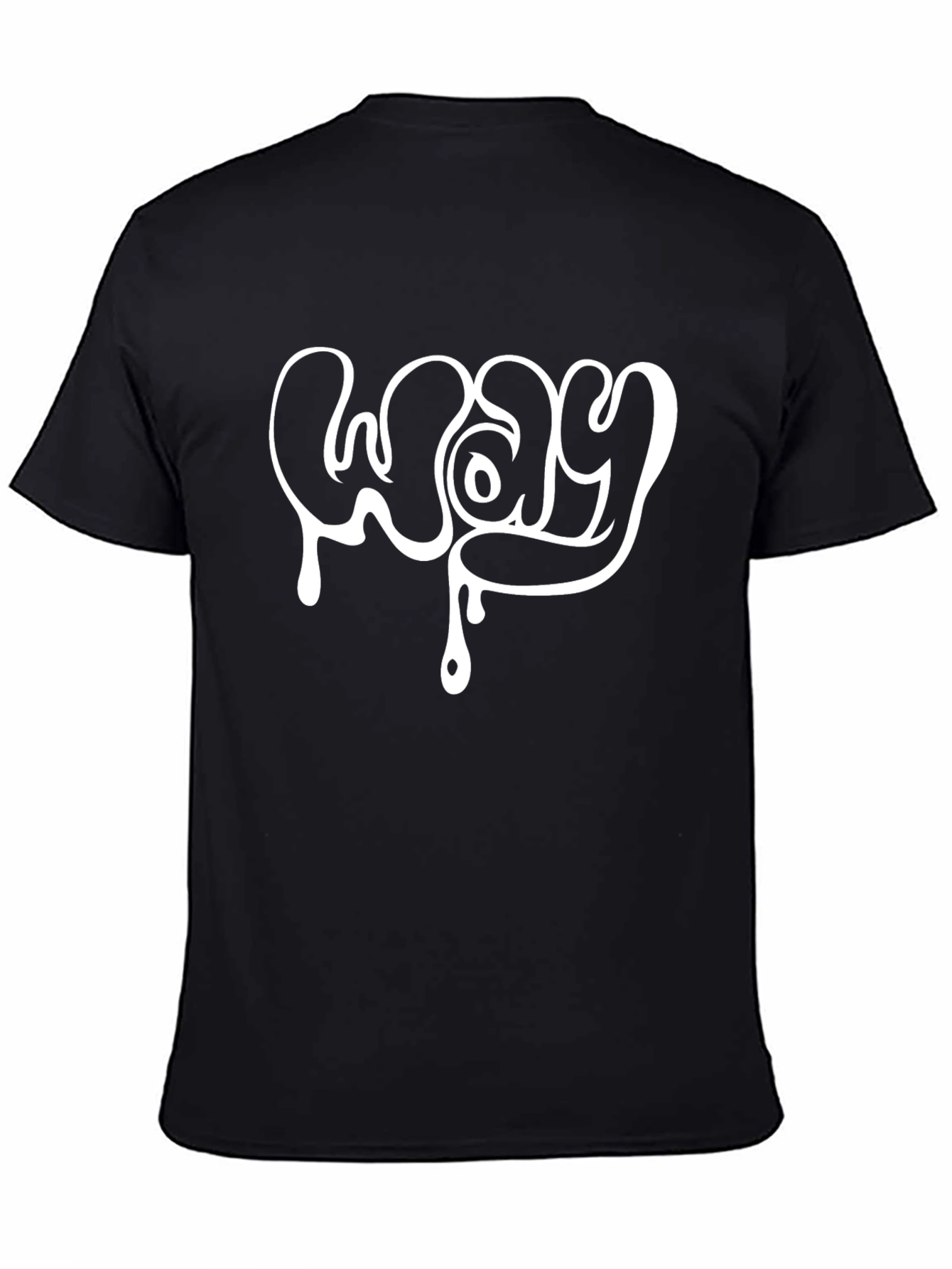 Dripping WAY Graphic Tee - Black Cotton Blend