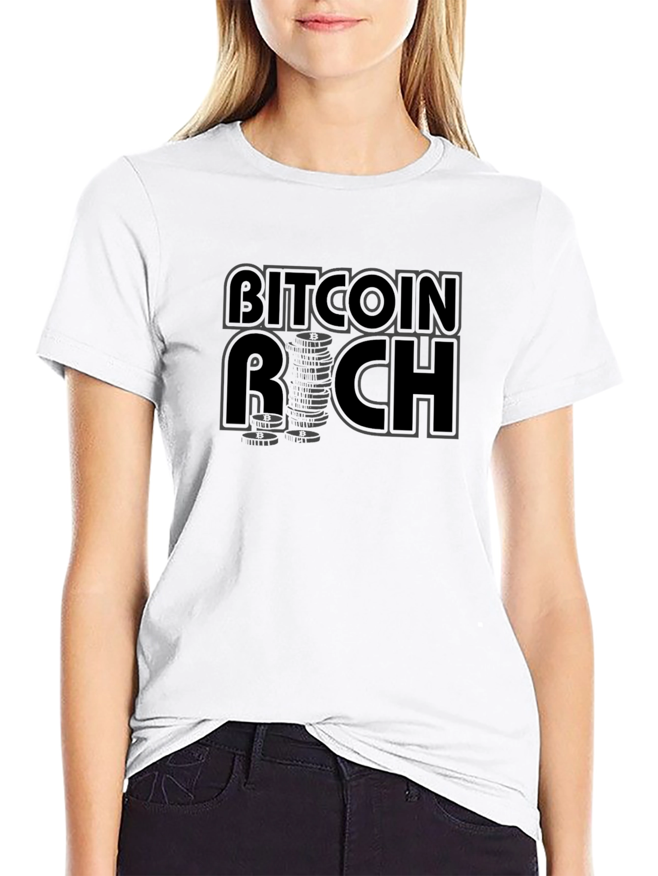 Bitcoin Rich Graphic T-Shirt - Crypto Investor Tee
