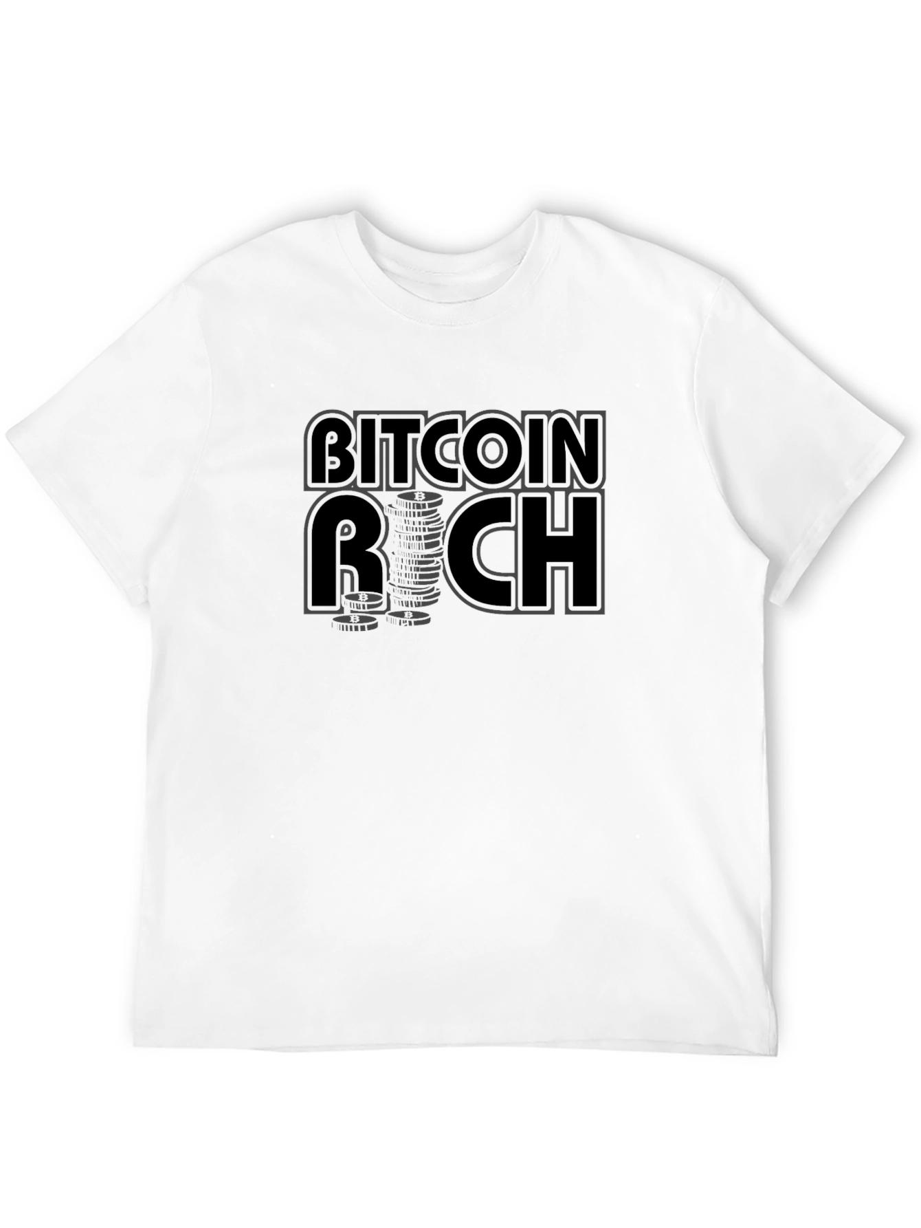 Bitcoin Rich Graphic T-Shirt - Crypto Investor Tee