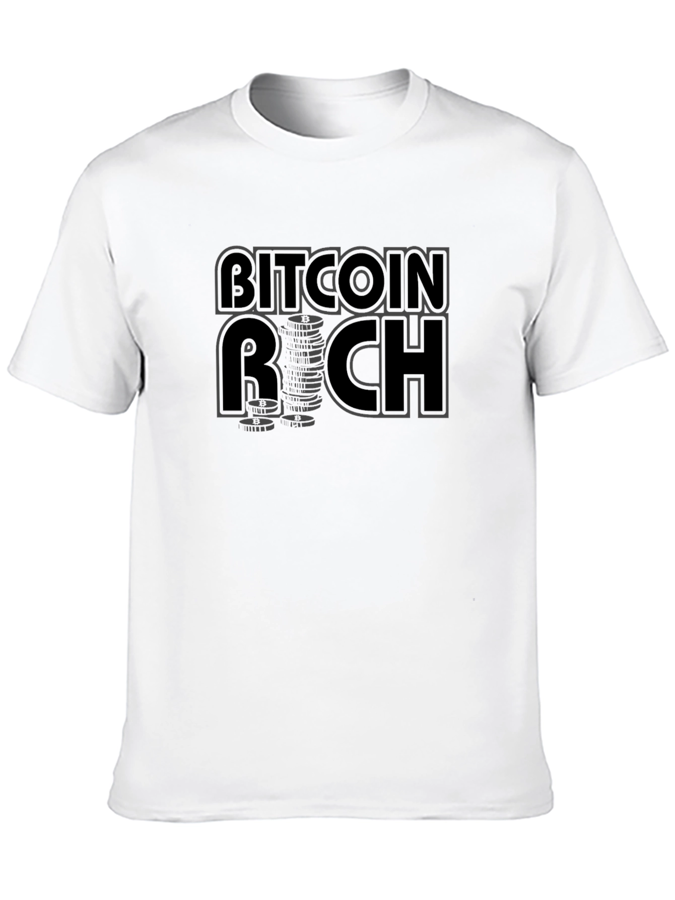 Bitcoin Rich Graphic T-Shirt - Crypto Investor Tee
