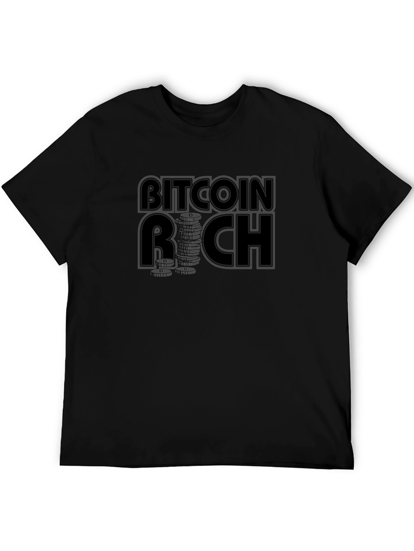 Bitcoin Rich Graphic T-Shirt - Crypto Investor Tee
