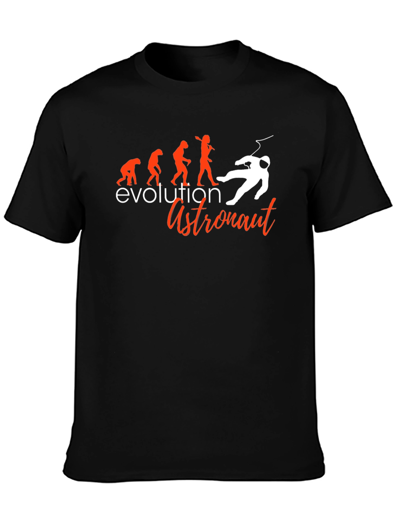 Evolution to Astronaut Graphic Tee - Black Cotton Blend