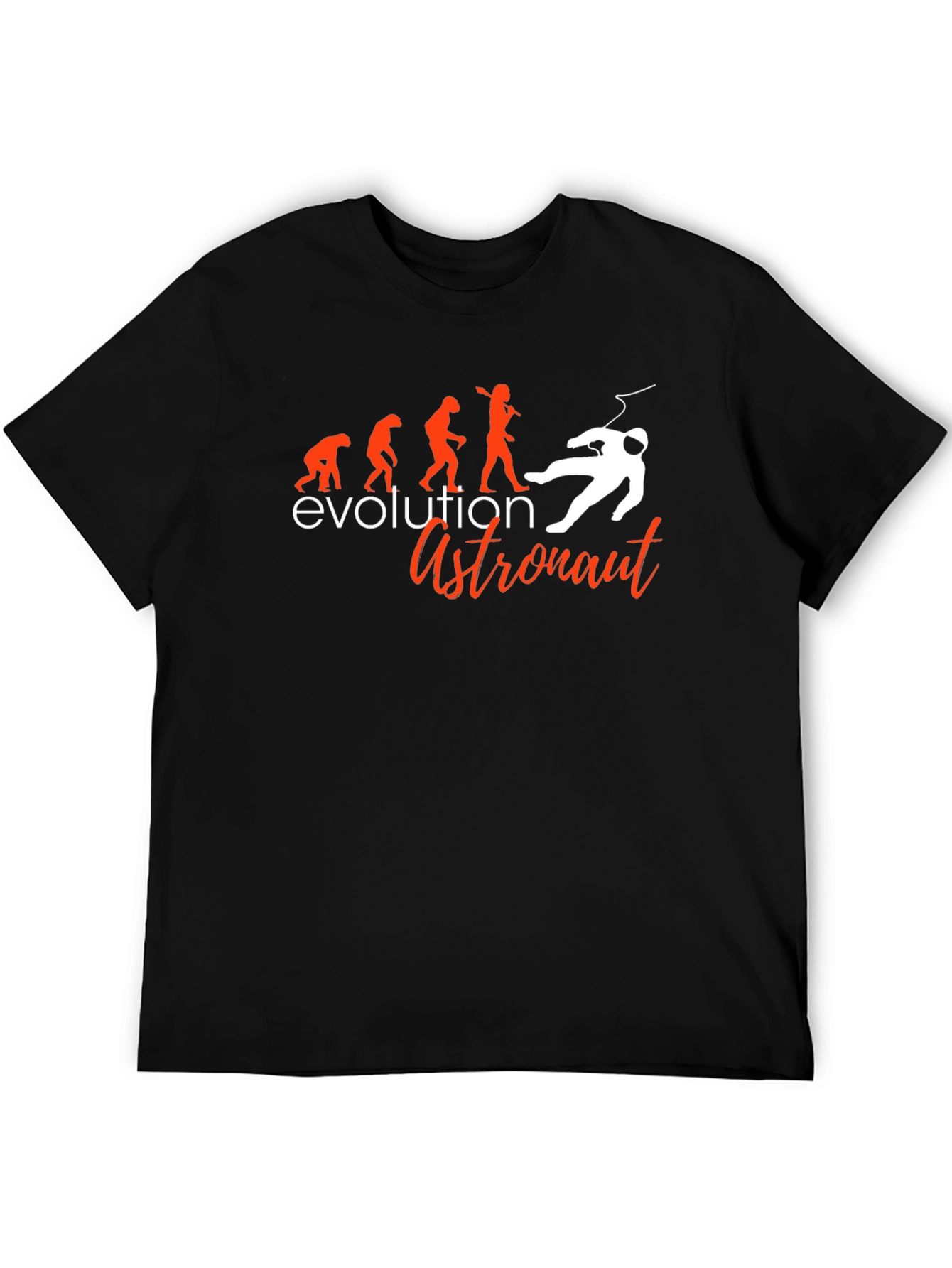 Evolution to Astronaut Graphic Tee - Black Cotton Blend