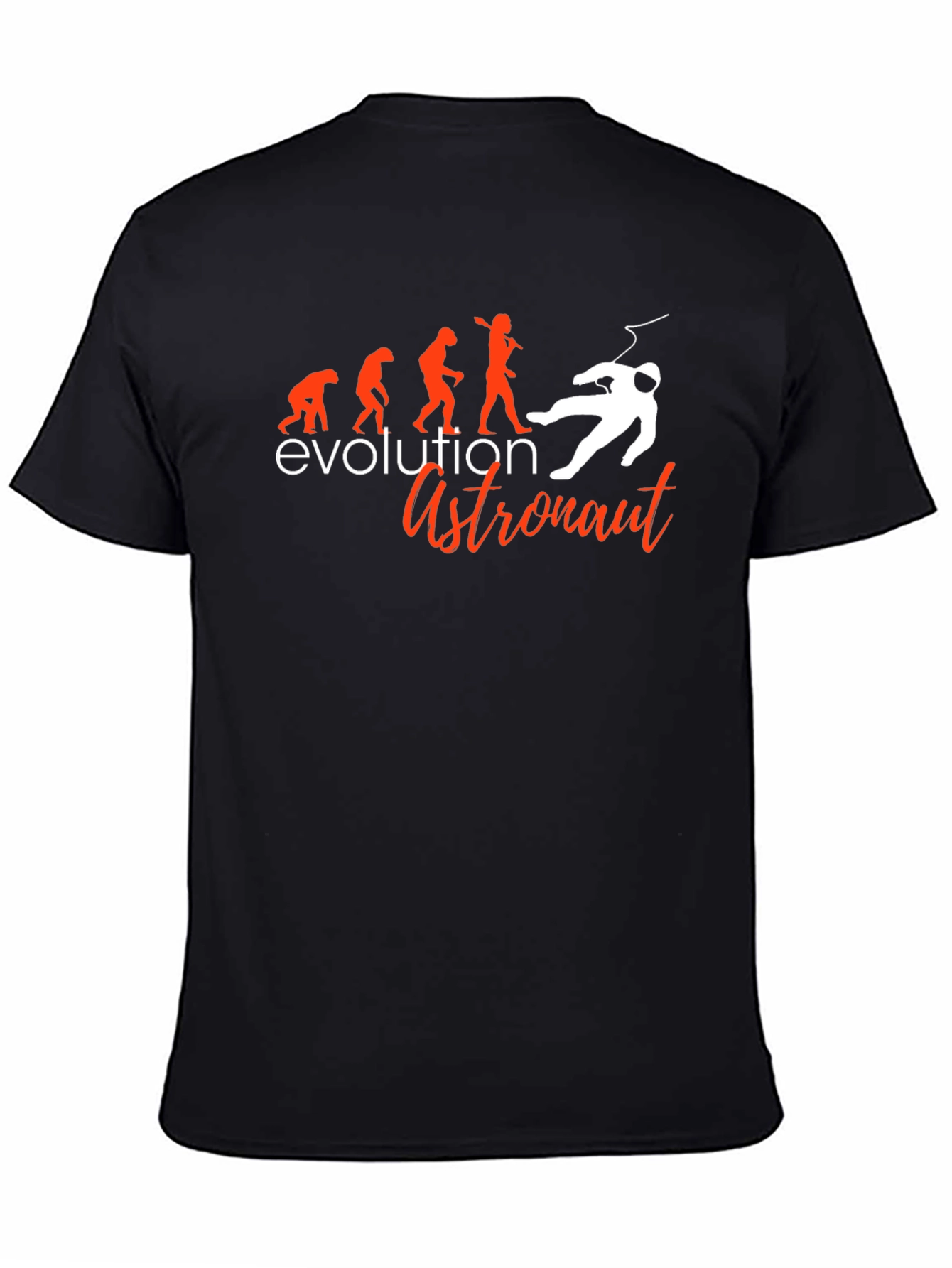 Evolution to Astronaut Graphic Tee - Black Cotton Blend