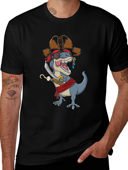 Pirate Dinosaur T-Shirt: Fun Graphic Tee for Dino Lovers