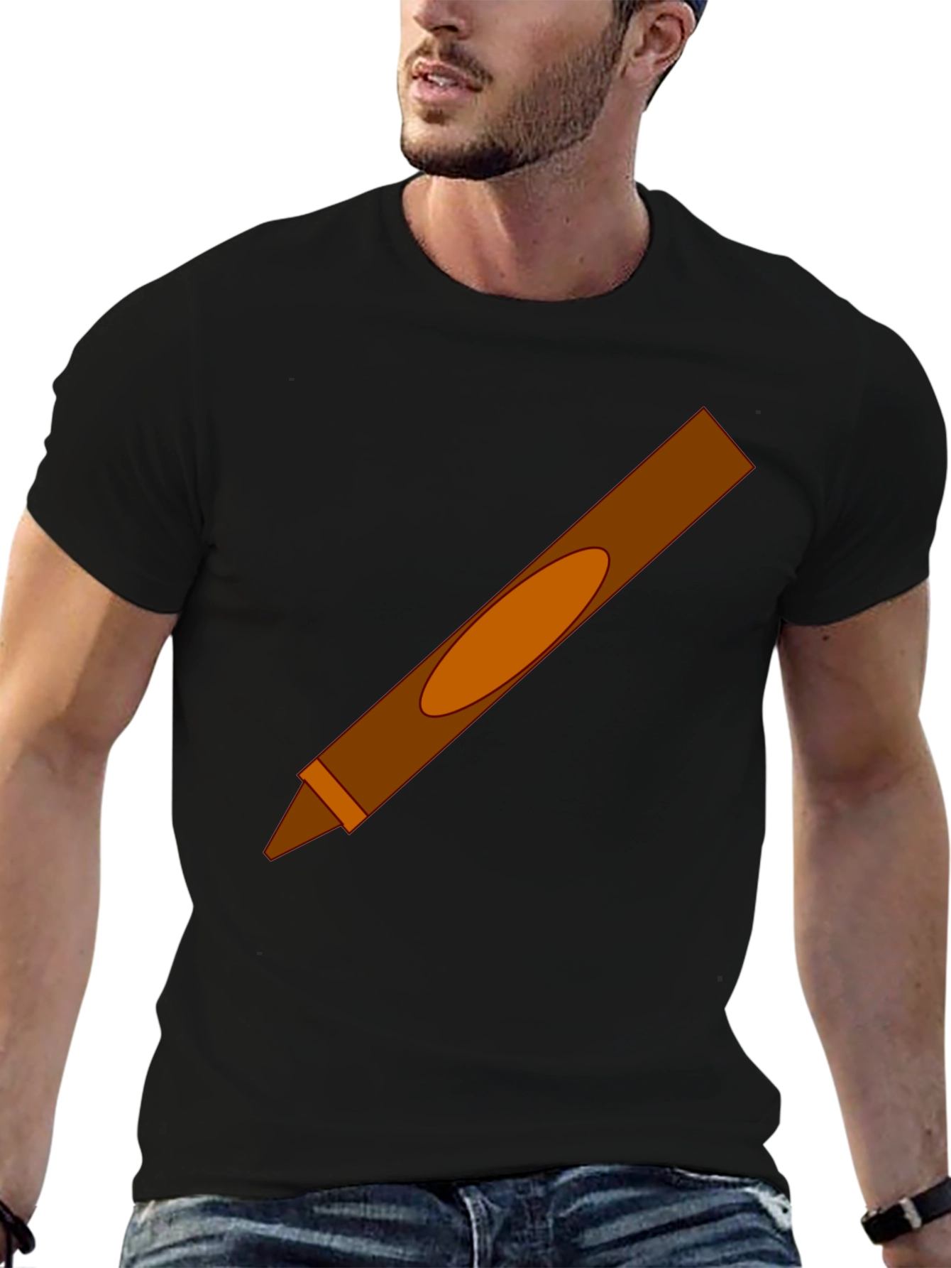 Brown Crayon Graphic Tee