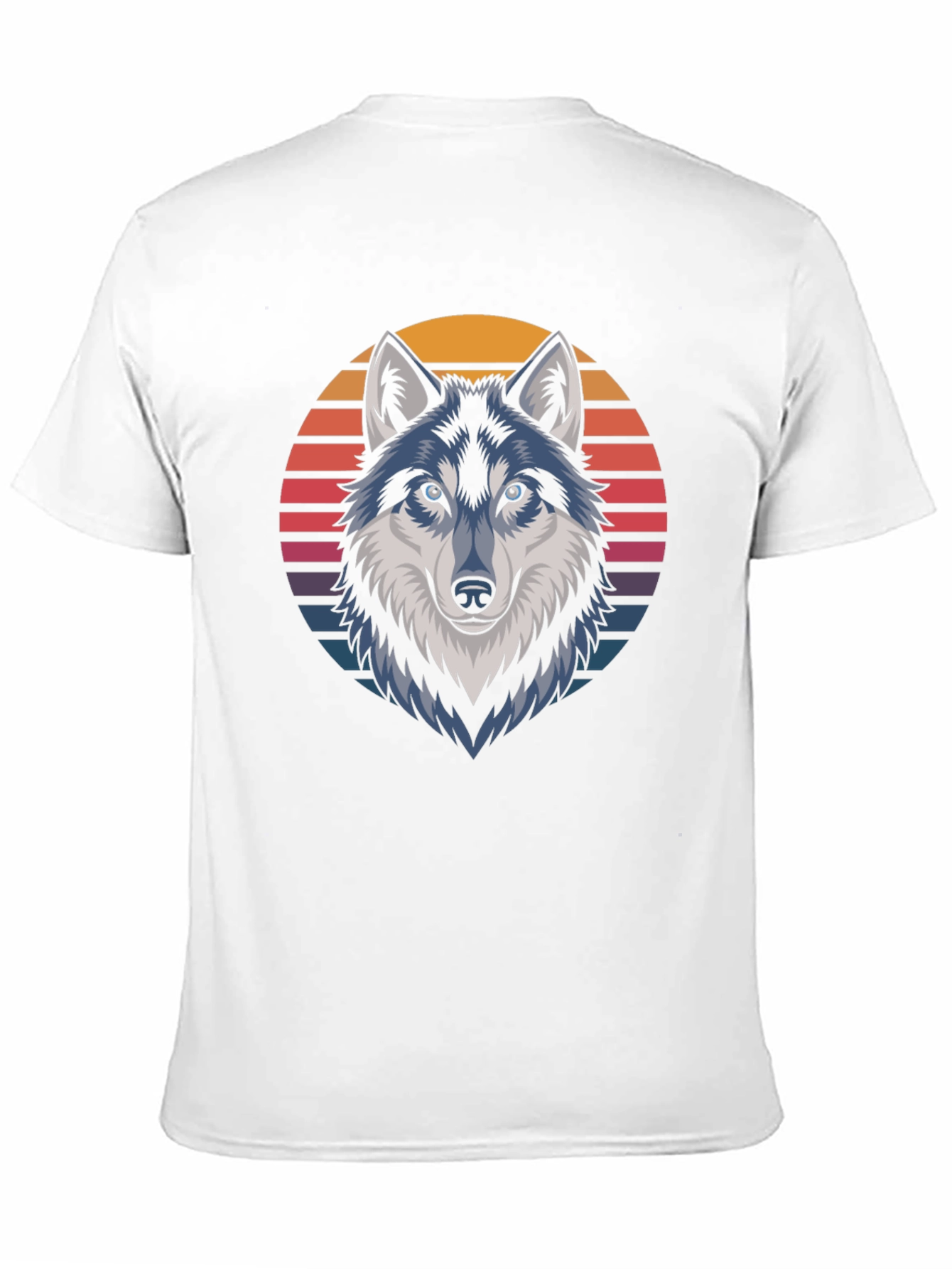 Retro Wolf Graphic Tee - Stylish Black T-Shirt