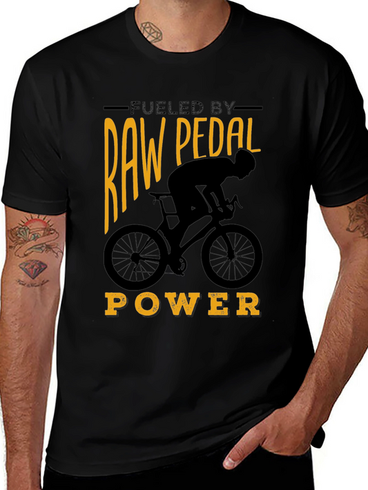 Raw Pedal Power Cycling T-Shirt - Black