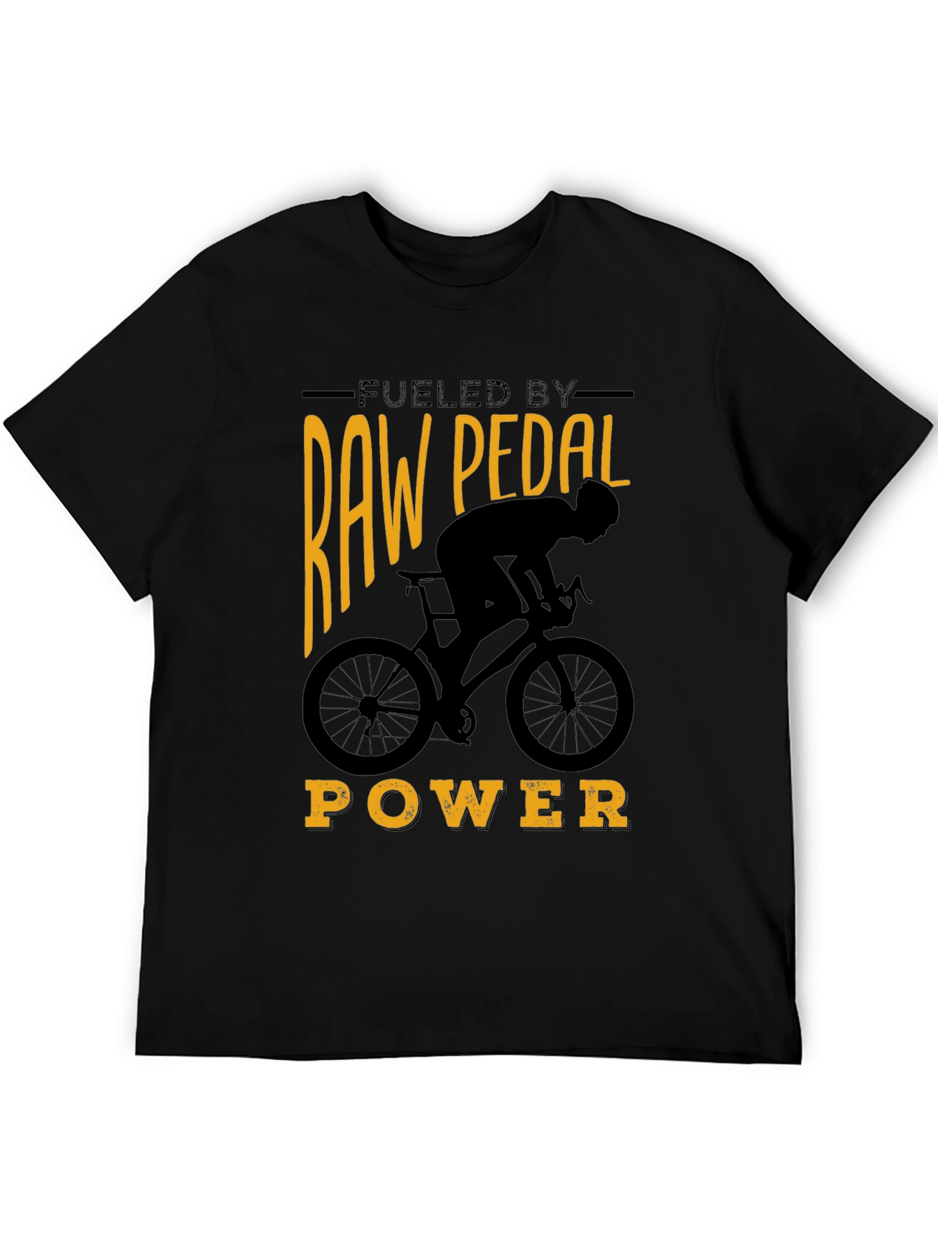 Raw Pedal Power Cycling T-Shirt - Black
