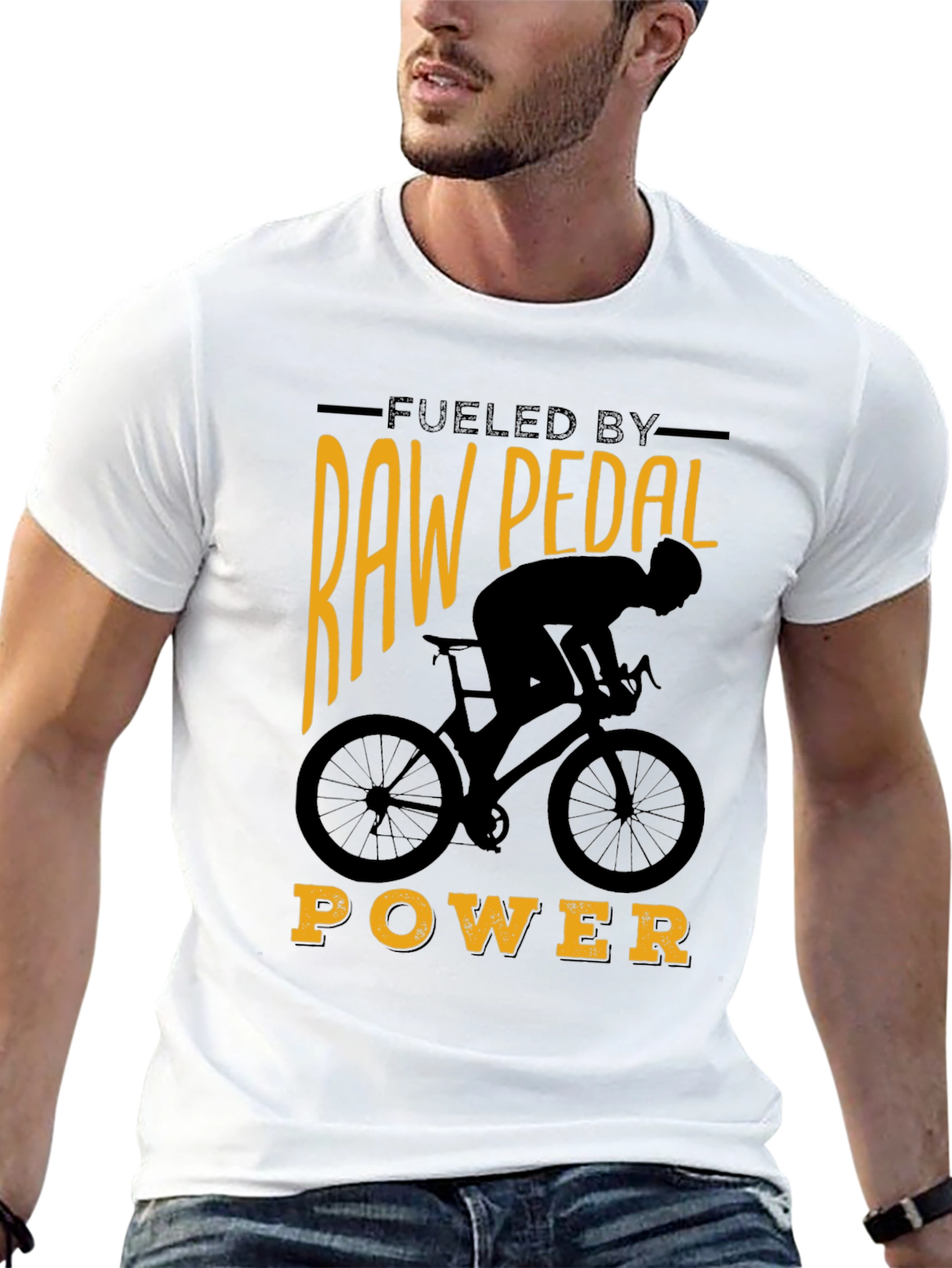 Raw Pedal Power Cycling T-Shirt - Black