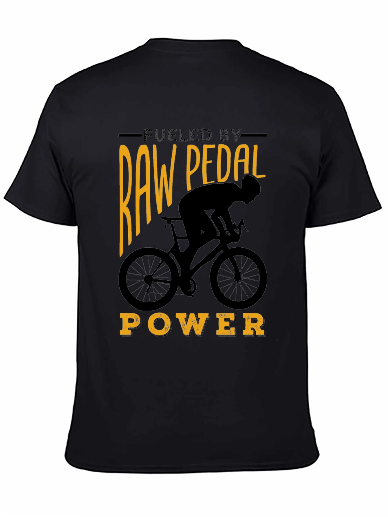 Raw Pedal Power Cycling T-Shirt - Black