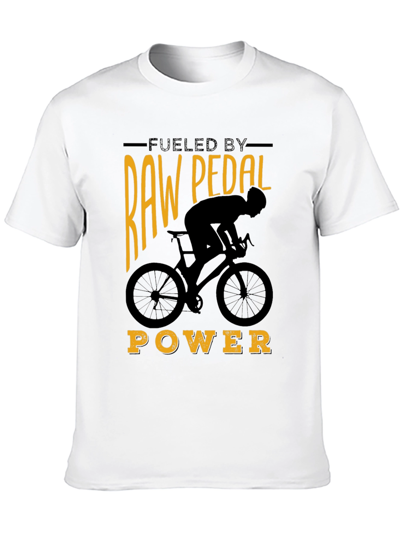 Raw Pedal Power Cycling T-Shirt - Black