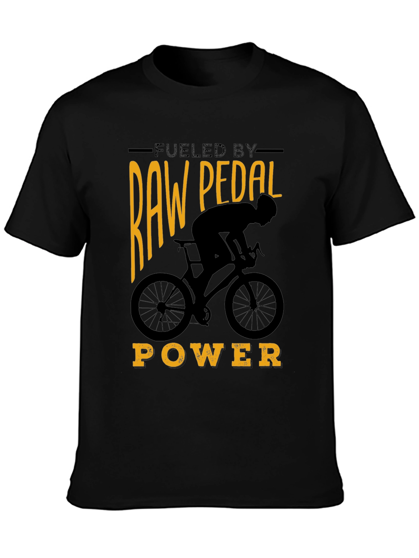 Raw Pedal Power Cycling T-Shirt - Black