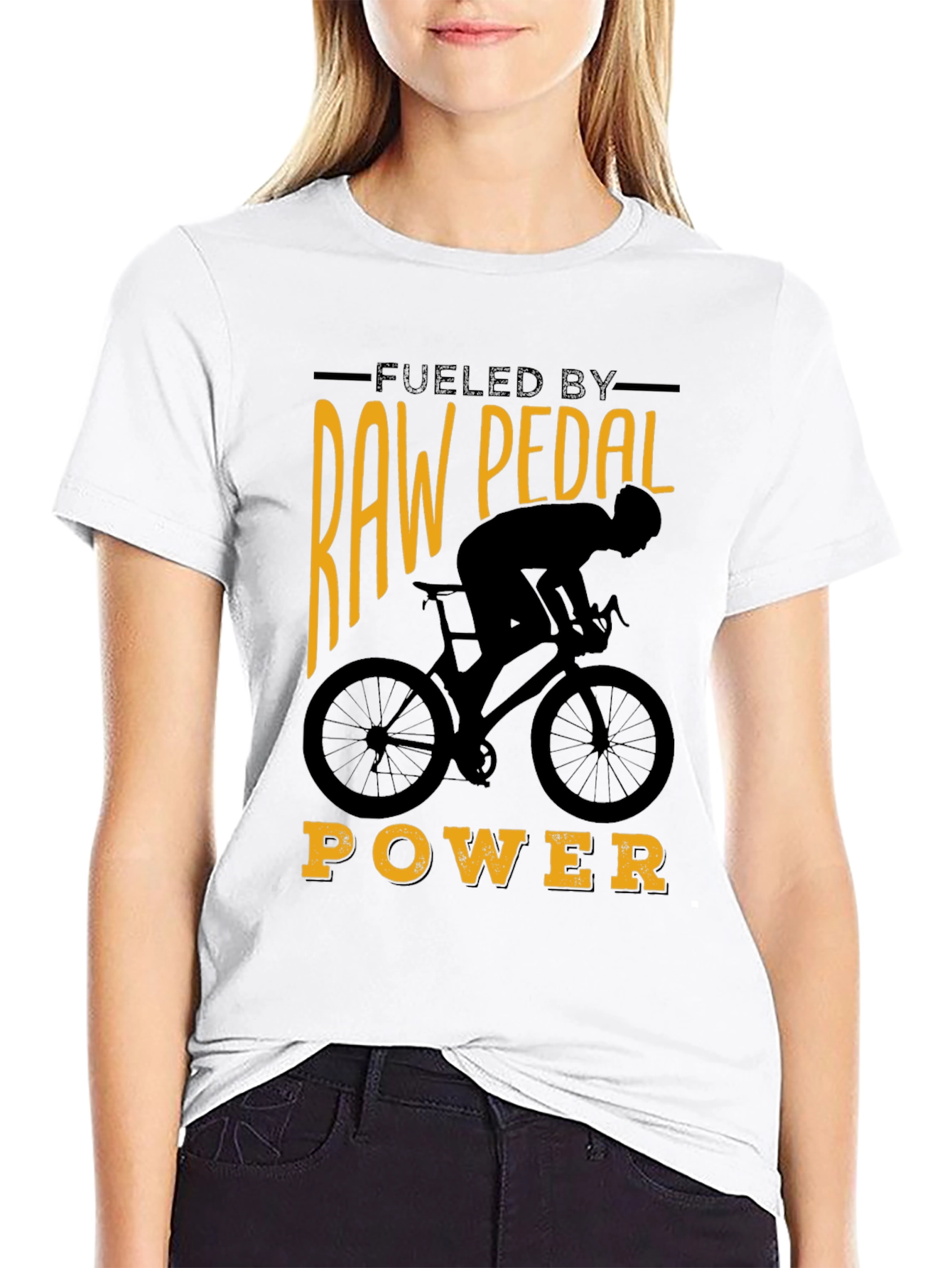 Raw Pedal Power Cycling T-Shirt - Black