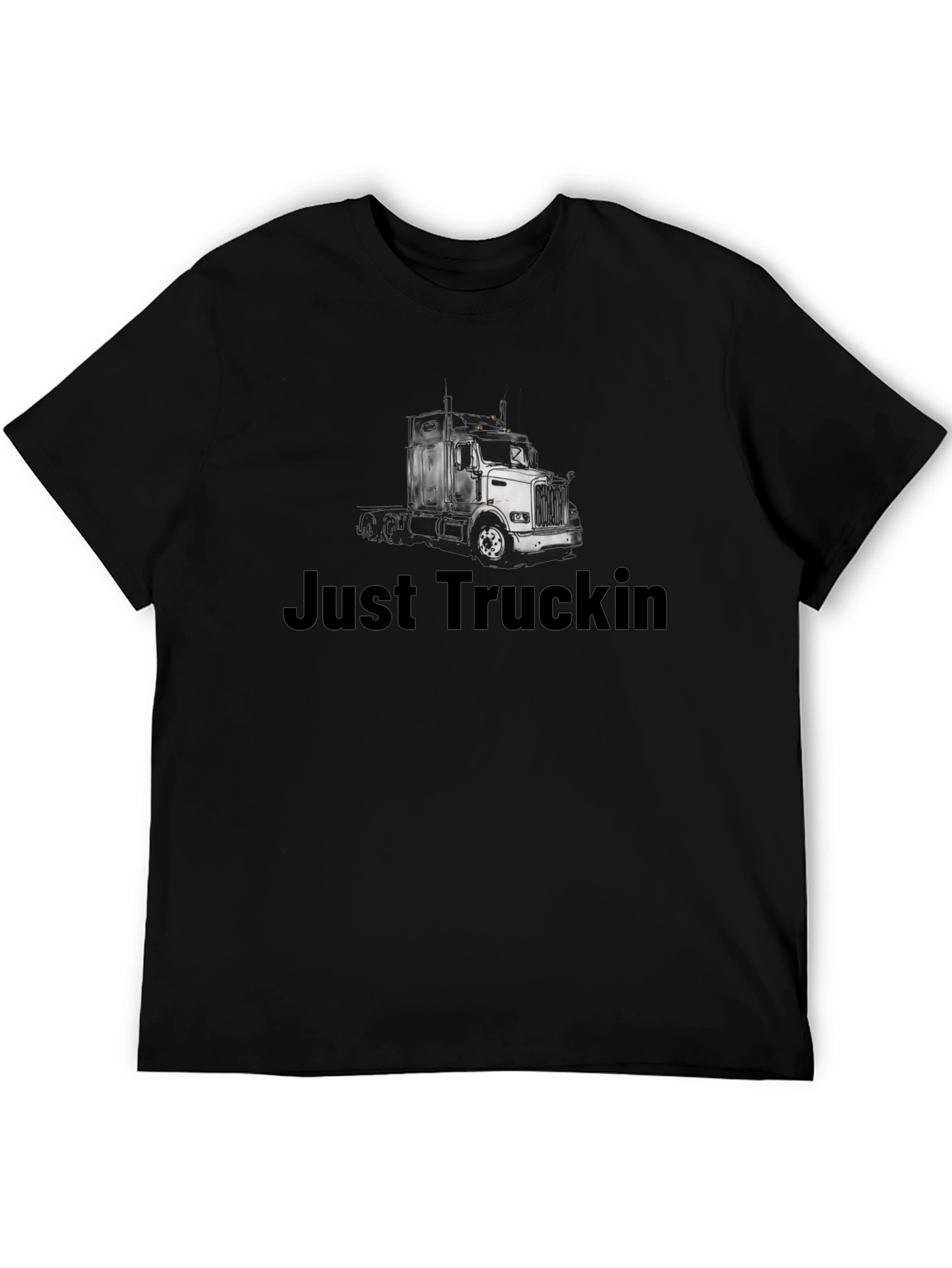 Just Truckin Black T-Shirt