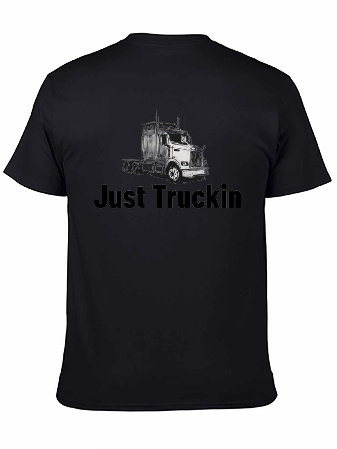 Just Truckin Black T-Shirt