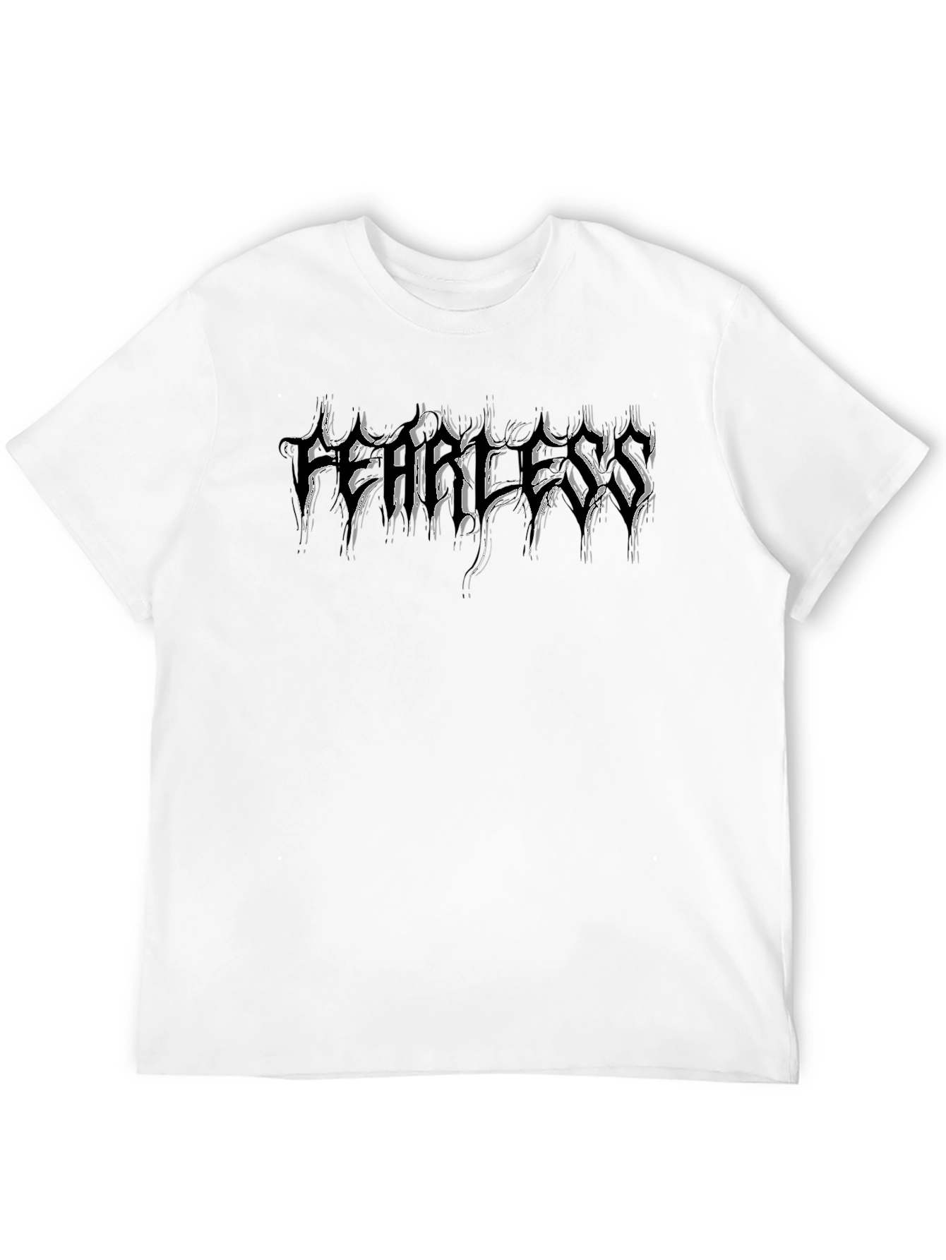 Fearless Graphic Print Black T-Shirt