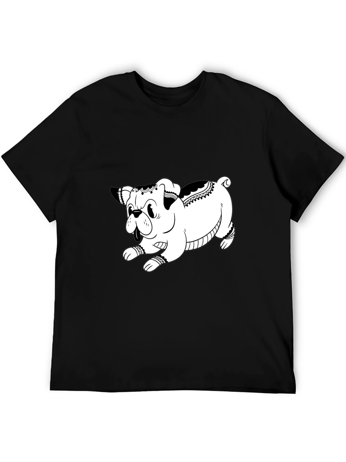 Cool Black Dog Graphic Tee