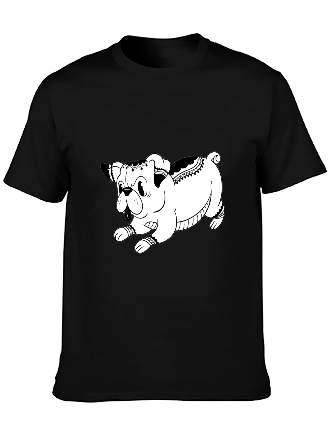 Cool Black Dog Graphic Tee