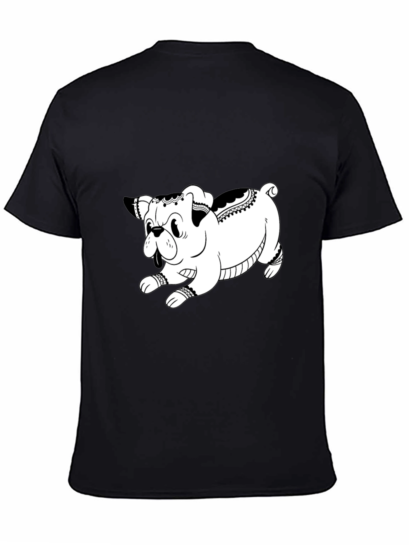 Cool Black Dog Graphic Tee
