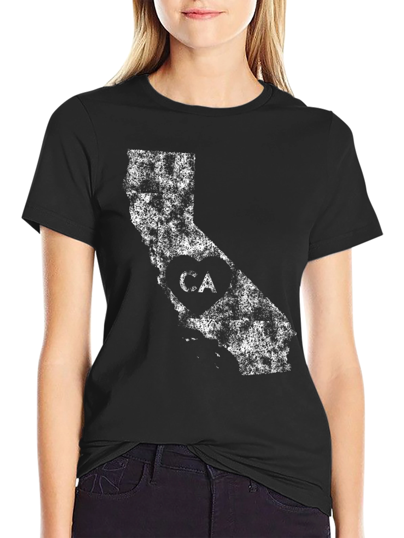 California State Distressed Graphic T-Shirt