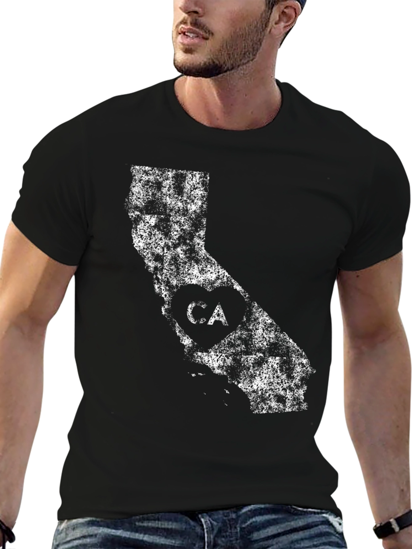 California State Distressed Graphic T-Shirt