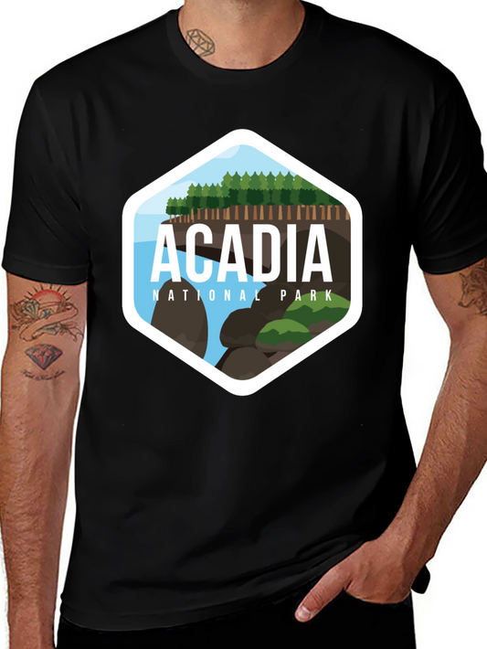 Acadia National Park Black T-Shirt