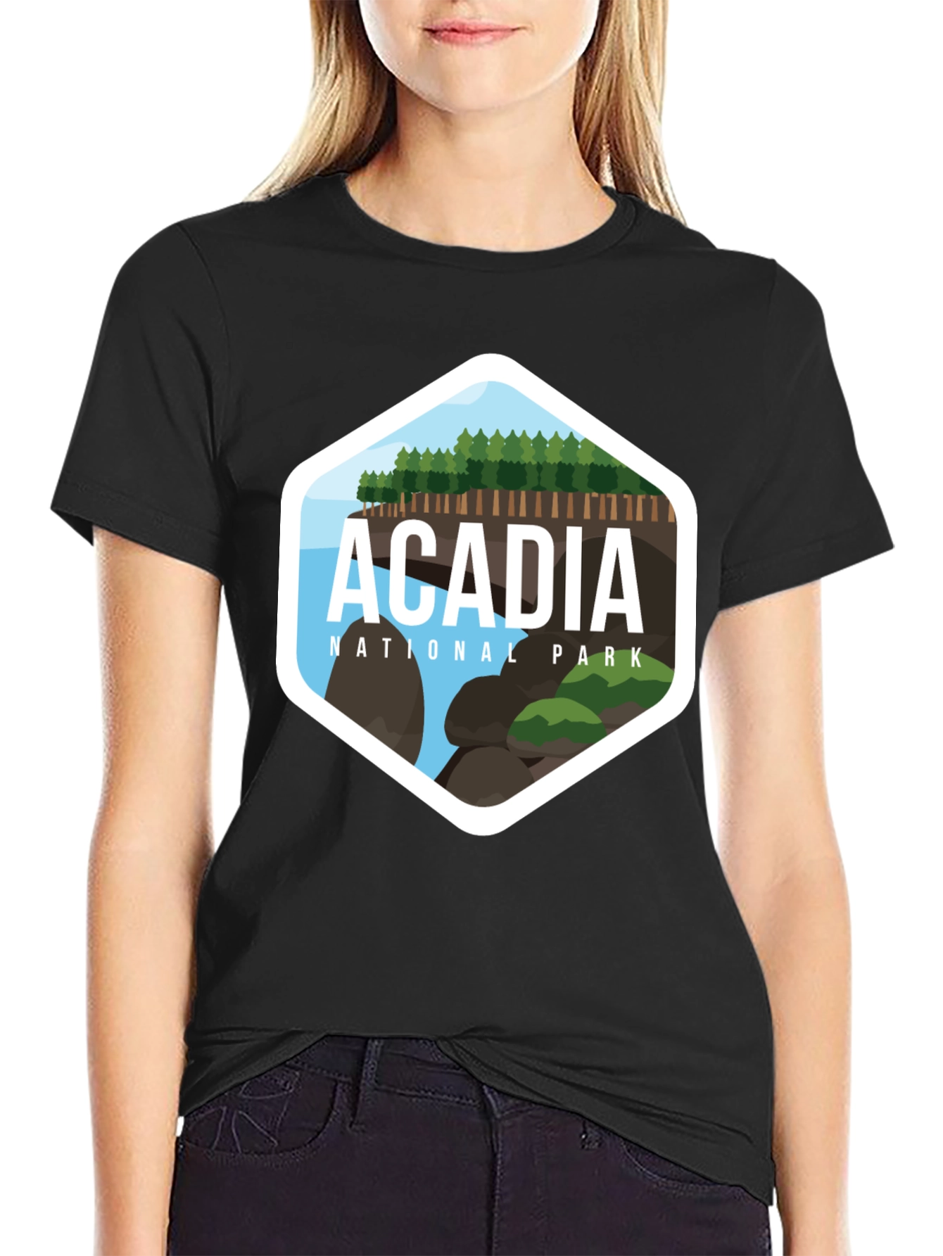 Acadia National Park Black T-Shirt