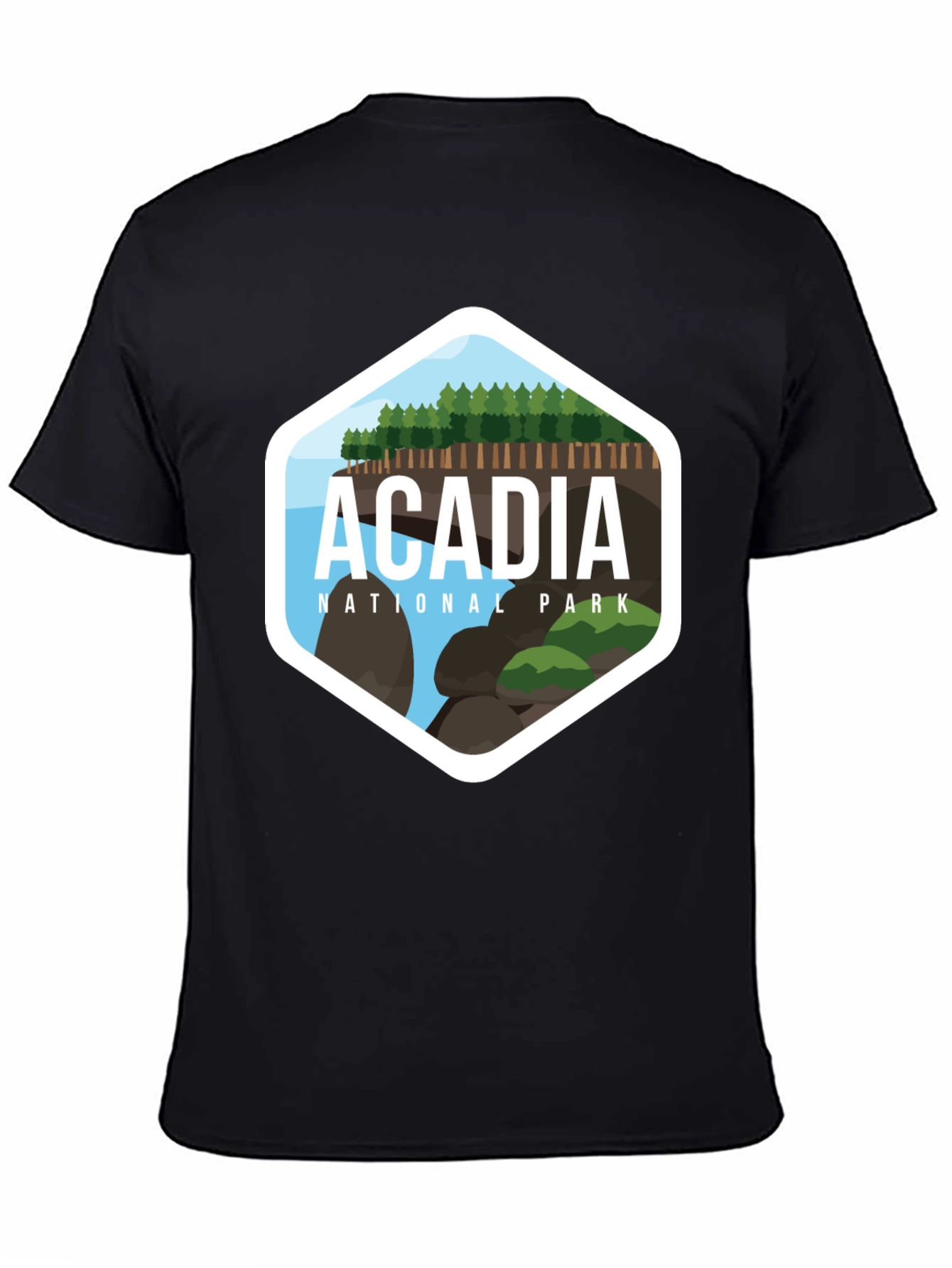 Acadia National Park Black T-Shirt