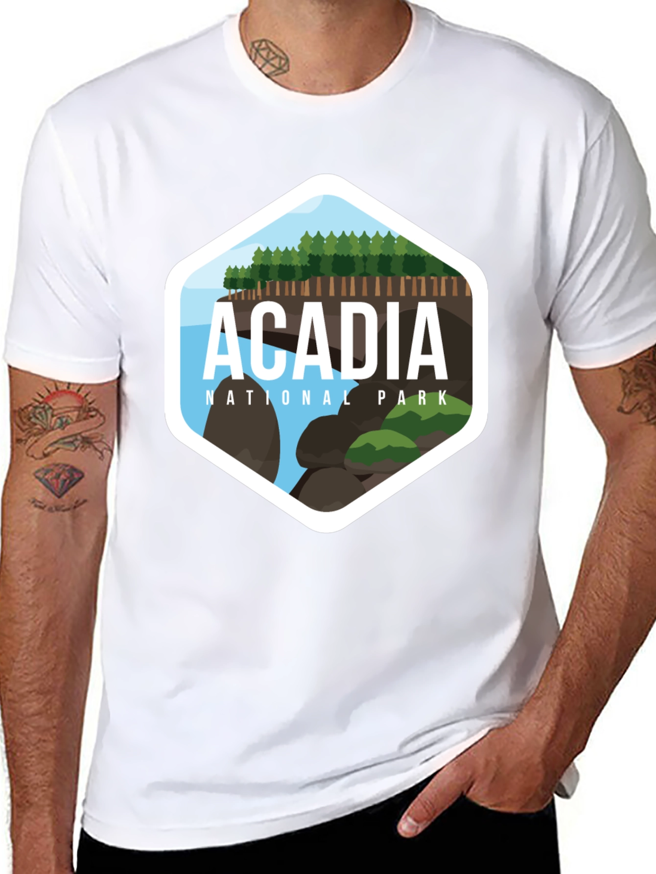 Acadia National Park Black T-Shirt