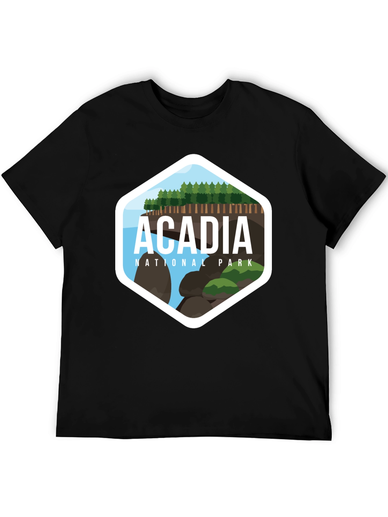 Acadia National Park Black T-Shirt