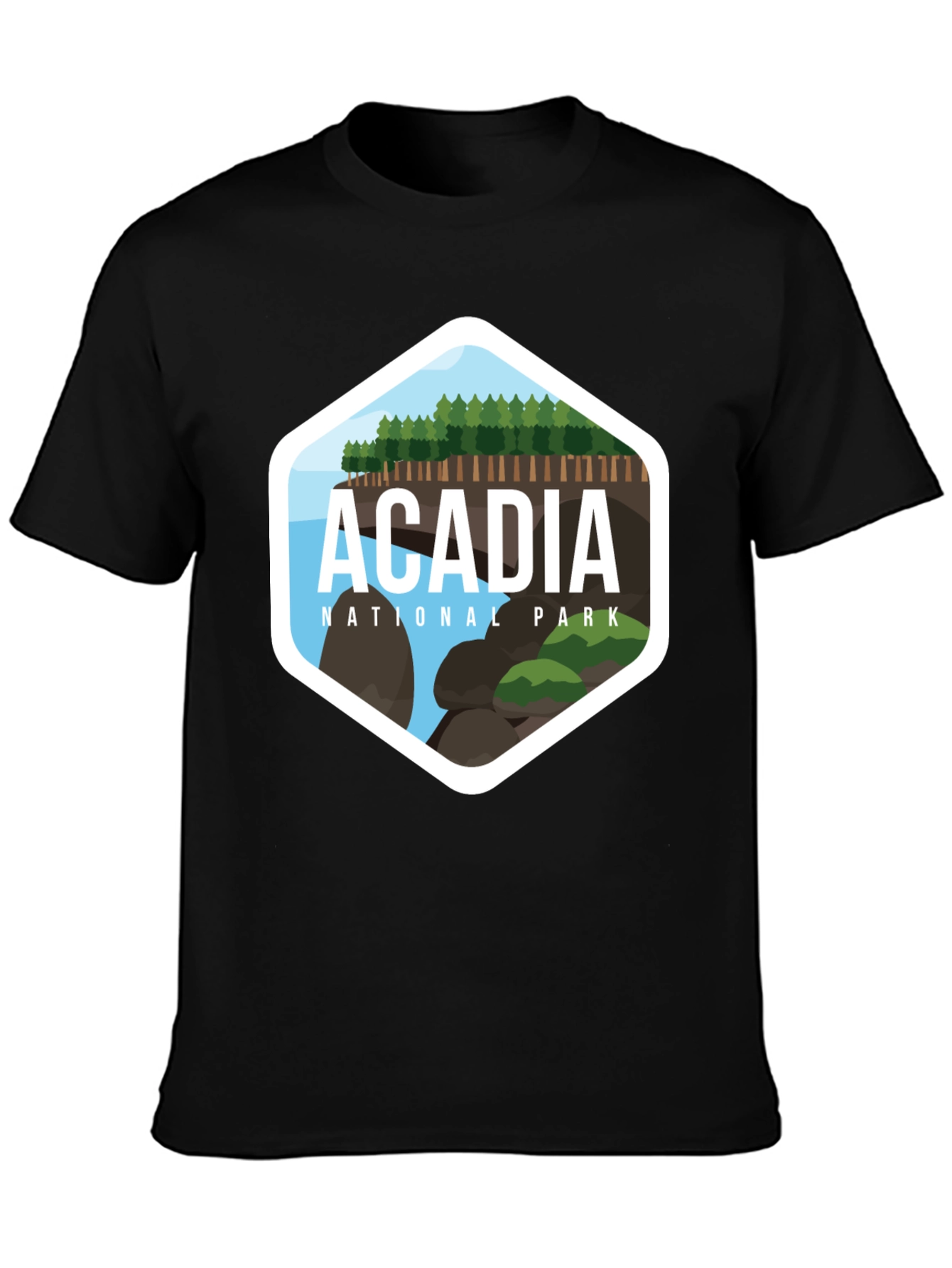 Acadia National Park Black T-Shirt