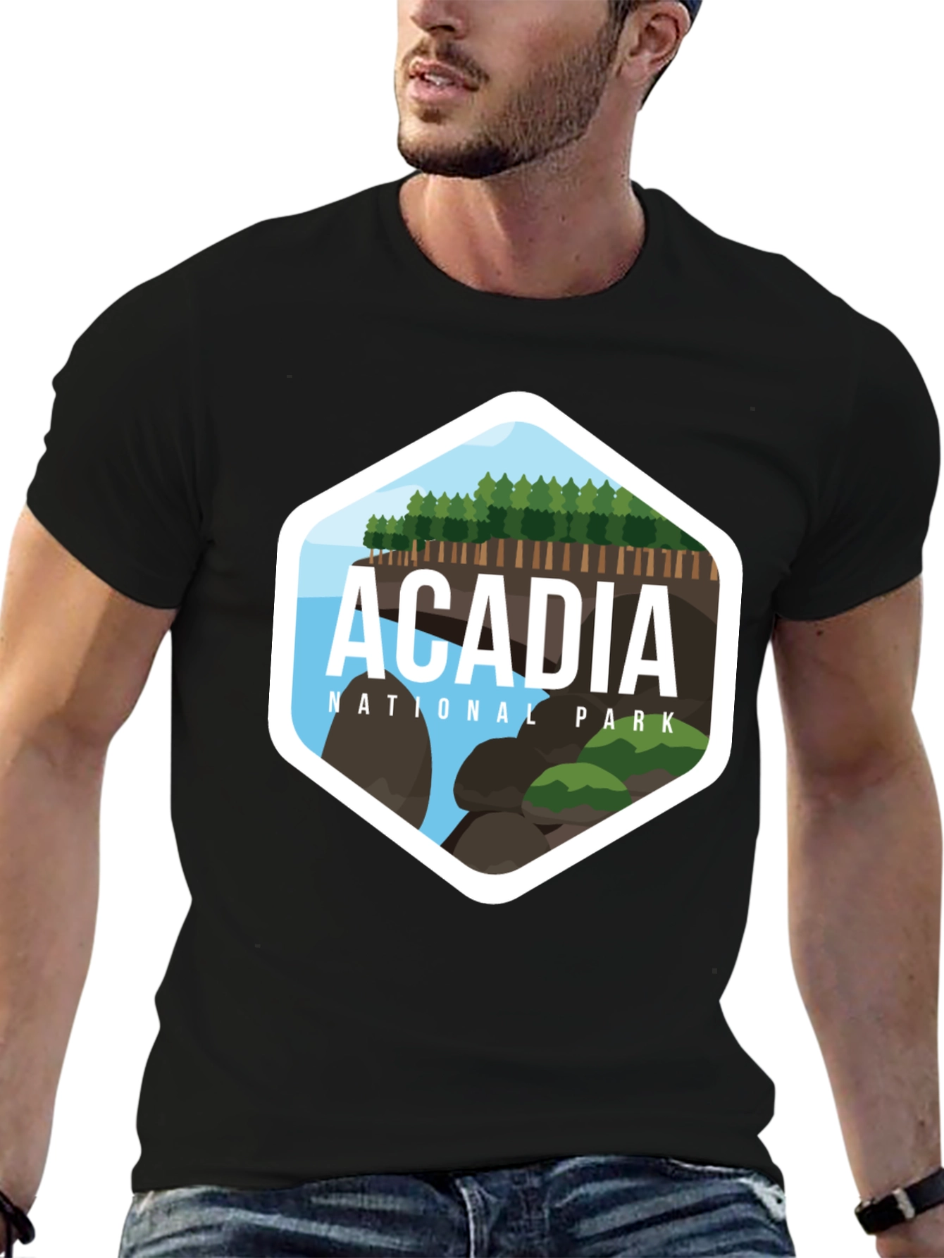 Acadia National Park Black T-Shirt