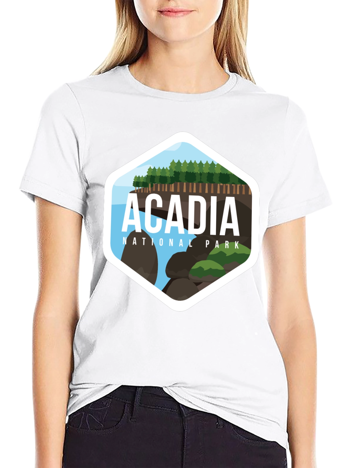 Acadia National Park Black T-Shirt