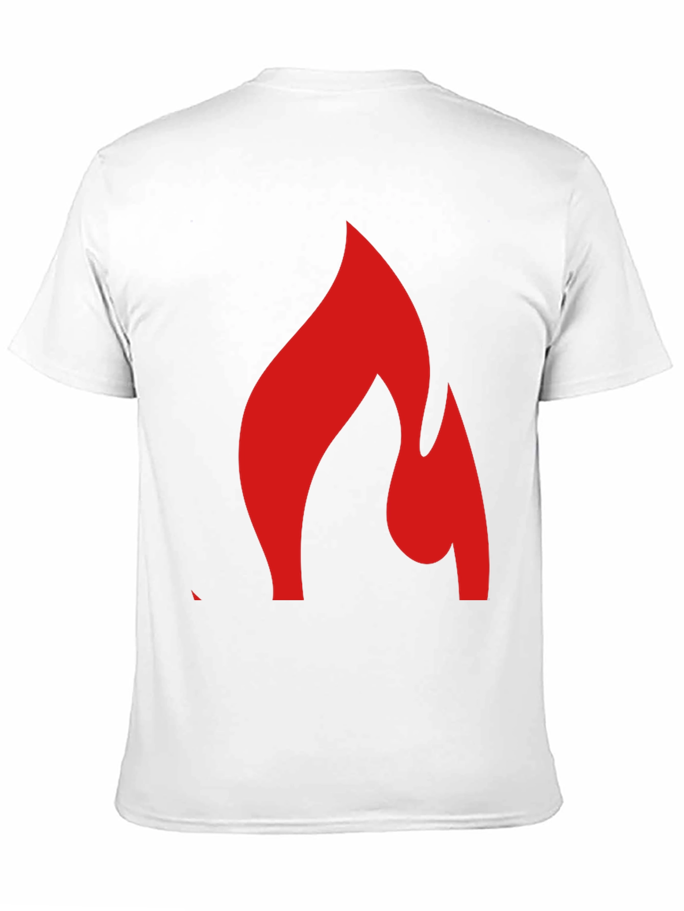Bold Flame Graphic Tee - Black Cotton Blend Shirt