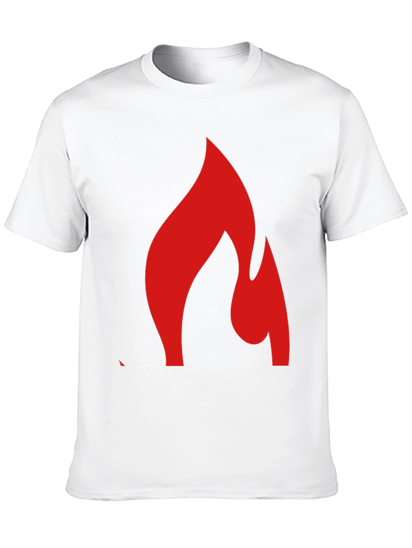 Bold Flame Graphic Tee - Black Cotton Blend Shirt