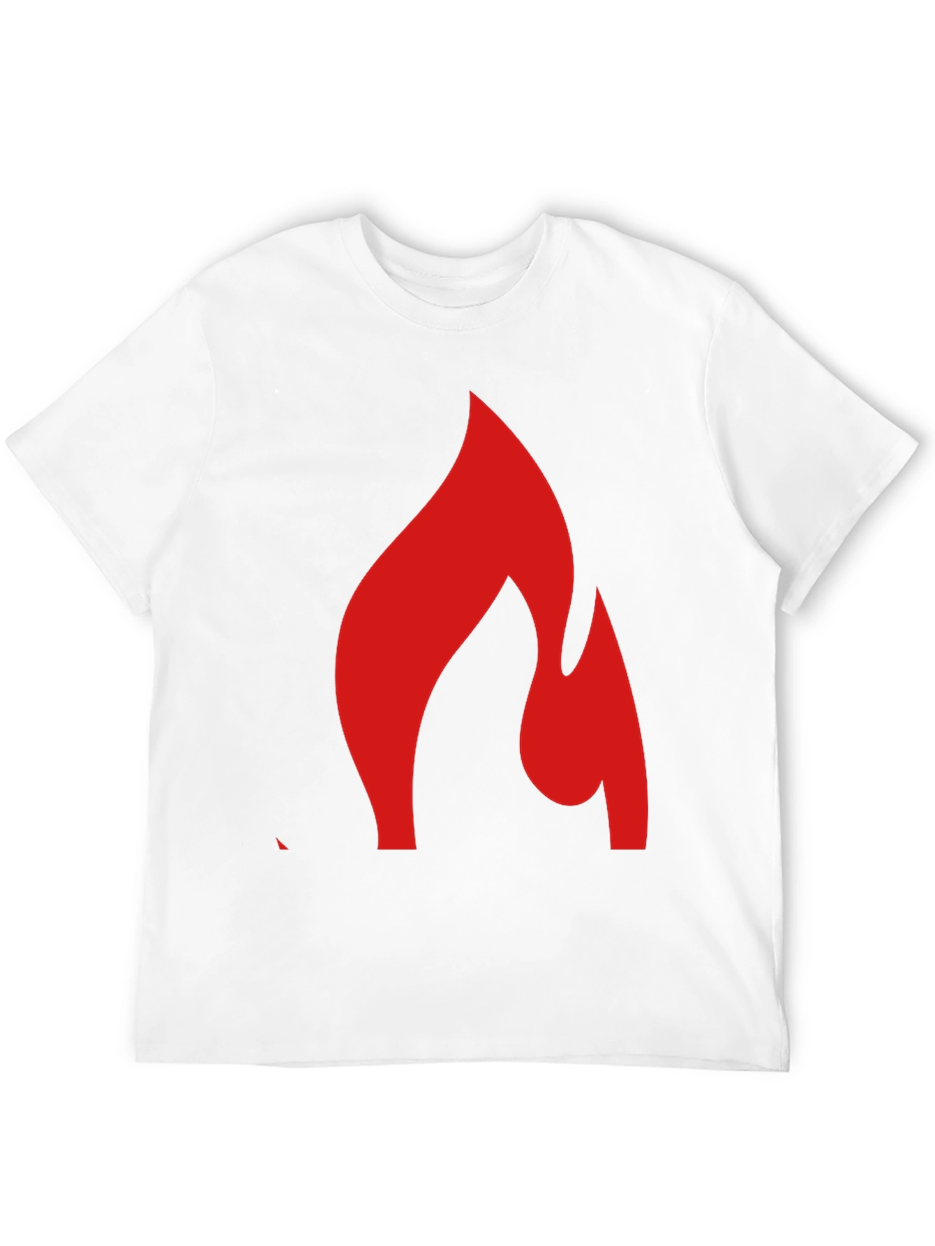 Bold Flame Graphic Tee - Black Cotton Blend Shirt