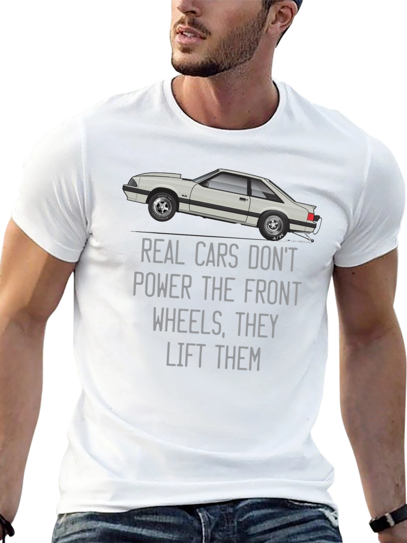 Real Cars Lift Front Wheels Graphic Tee