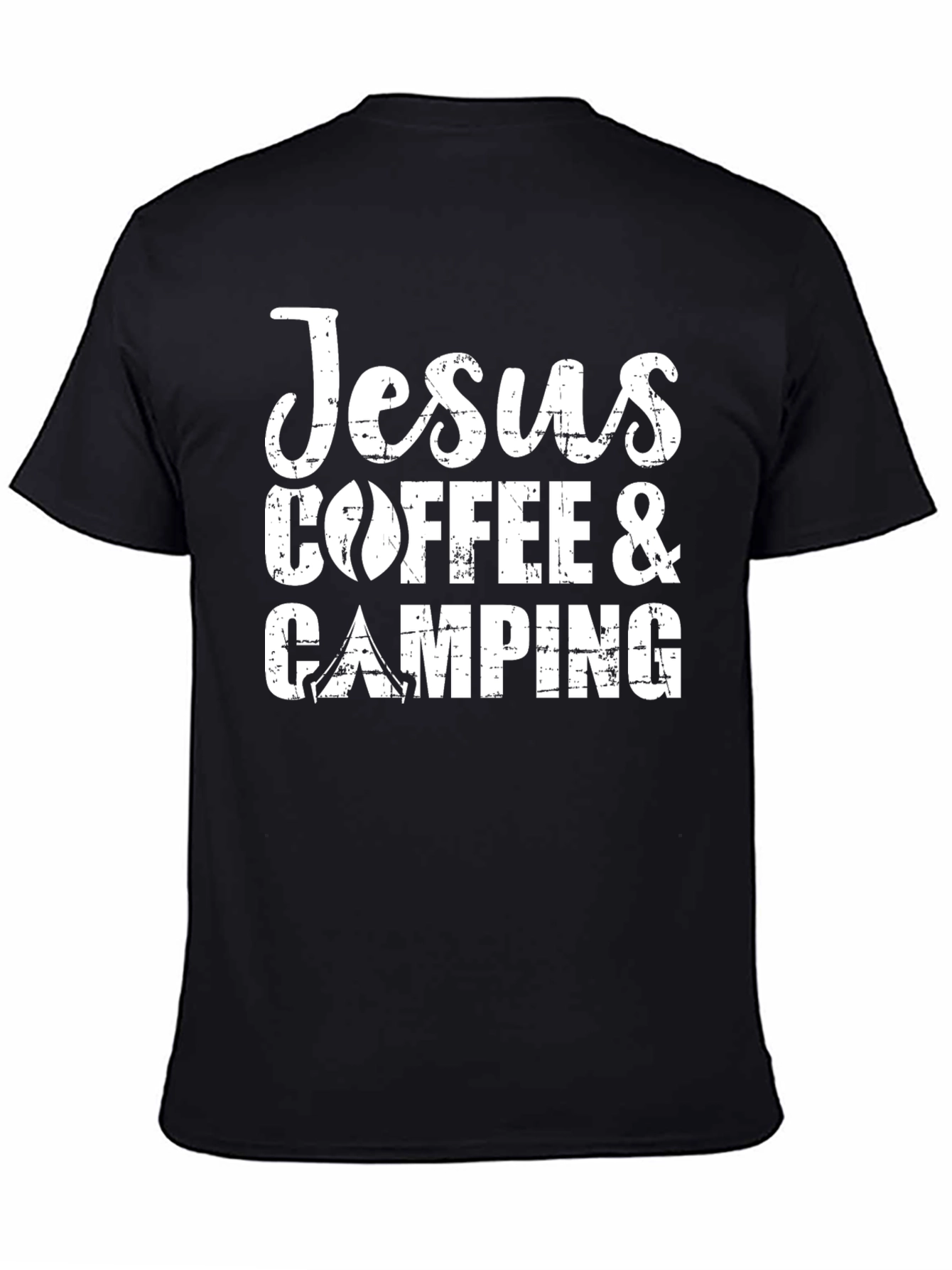 Jesus Coffee & Camping Graphic T-Shirt