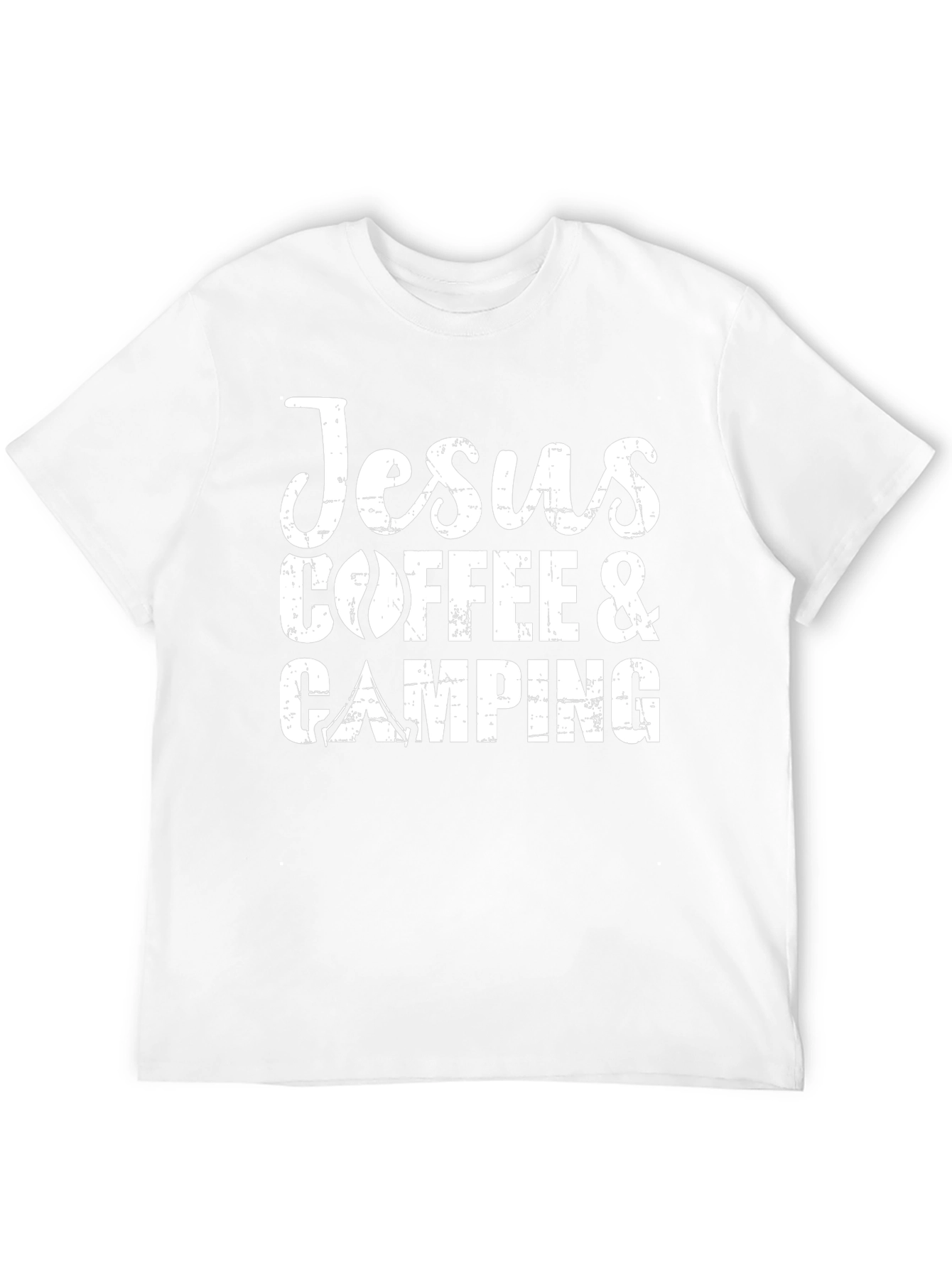 Jesus Coffee & Camping Graphic T-Shirt