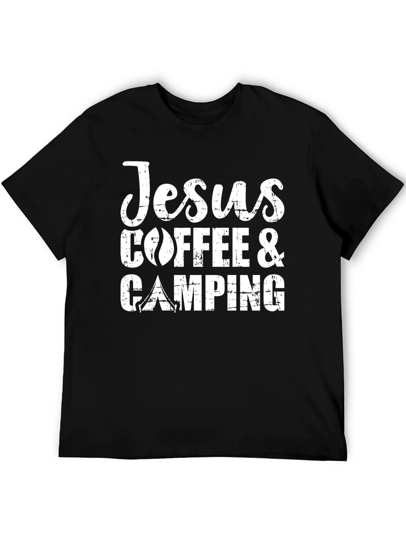 Jesus Coffee & Camping Graphic T-Shirt