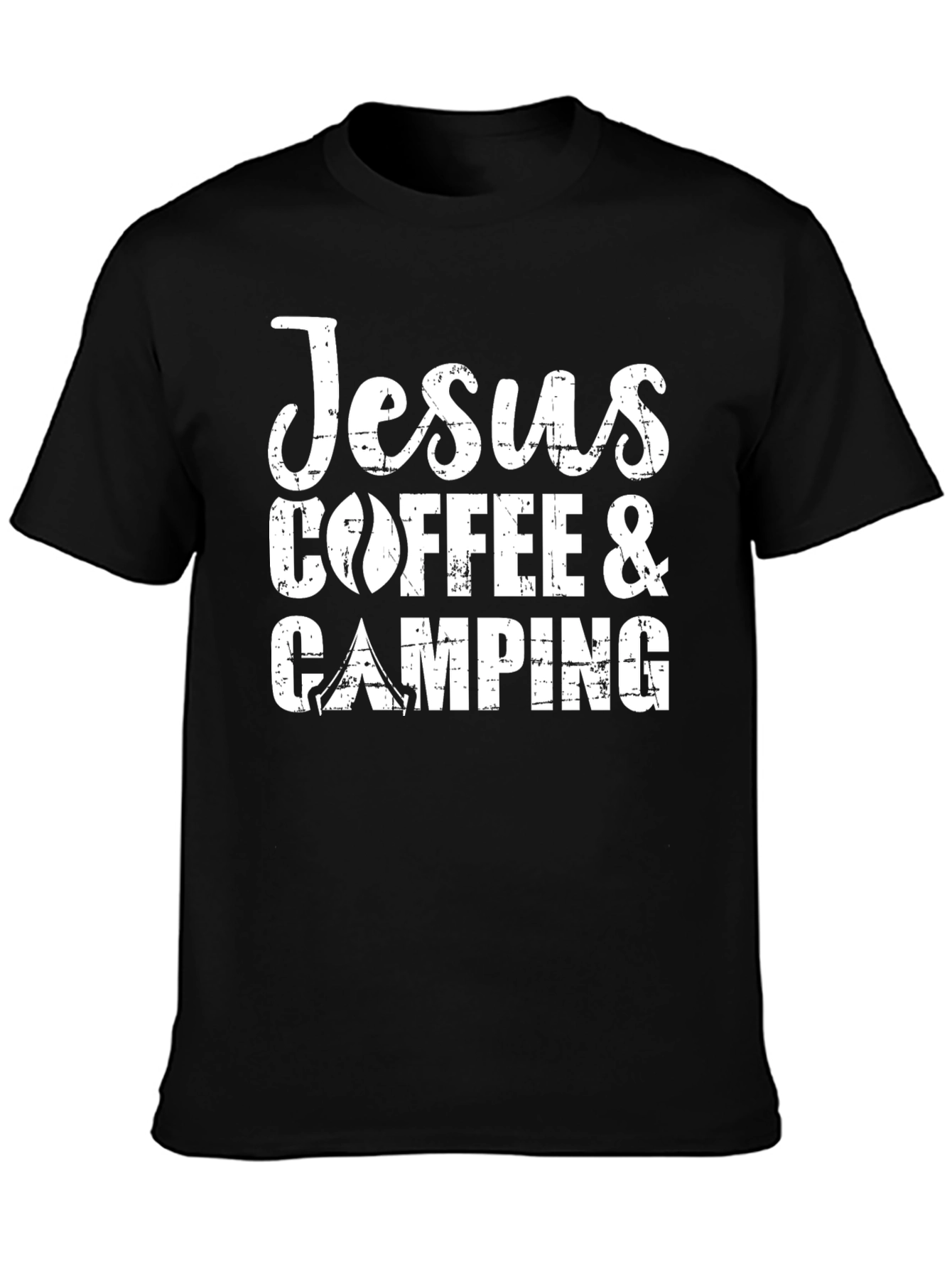 Jesus Coffee & Camping Graphic T-Shirt